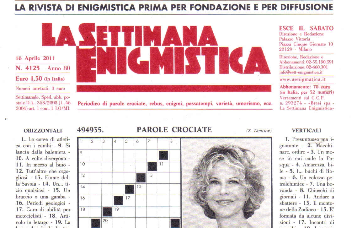 Ottantacinque Anni Per La Settimana Enigmistica Comunita Radiotelevisiva Italofona