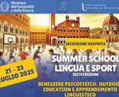 Summer School “Lingua e Sport” per atleti, operatori sportivi, mediatori linguistico-culturali e insegnanti, dal 21 al 23 luglio 2025.  Iscrizione gratuita. Scadenza: 26 giugno 2025