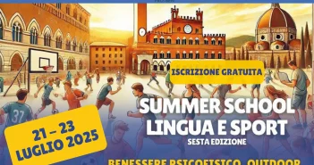 Summer School “Lingua e Sport” per atleti, operatori sportivi, mediatori linguistico-culturali e insegnanti, dal 21 al 23 luglio 2025. Iscrizione gratuita. Scadenza: 26 giugno 2025