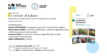 Presentazione del volume Un mondo di italiano a Palazzo Firenze