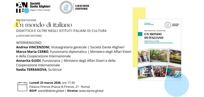Presentazione del volume Un mondo di italiano a Palazzo Firenze