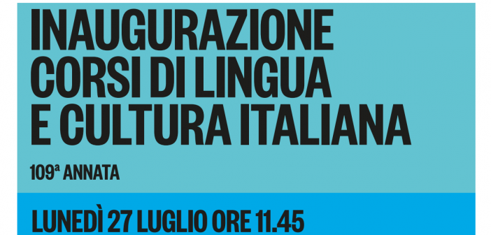 Università per Stranieri di Siena – Inaugurazione dei Corsi di Lingua e Cultura Italiana, 109a annata